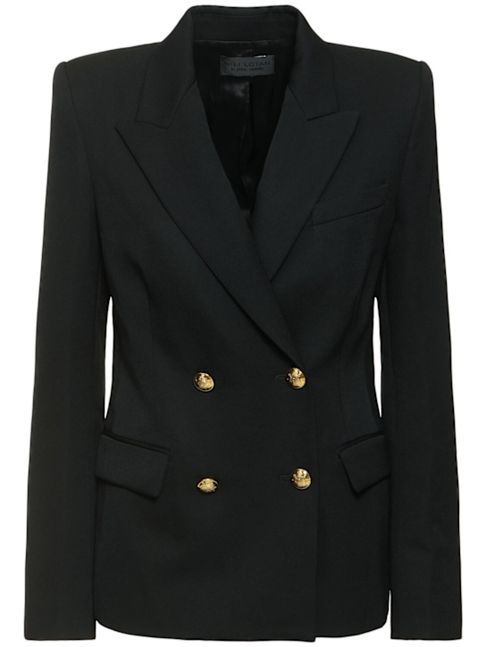 Nili Lotan: Veda wool gabardine blazer - women_0 | Luisa Via Roma