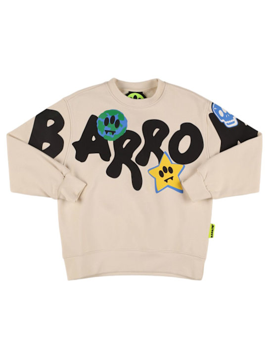 Barrow: Printed cotton crewneck sweatshirt - kids-boys_0 | Luisa Via Roma