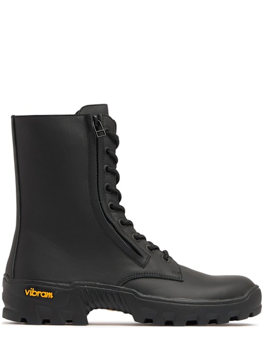Yohji Yamamoto: Commando leather combat boots - men_0 | Luisa Via Roma