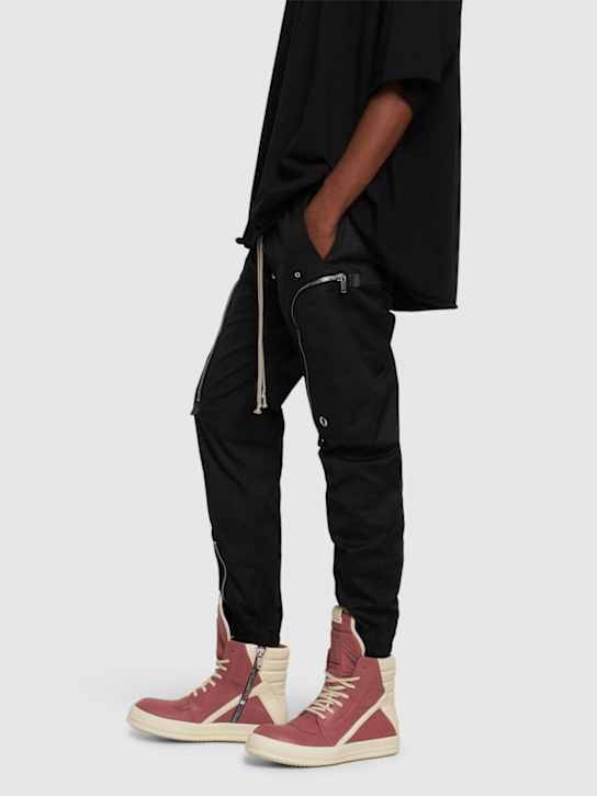 Rick Owens: Geobasket high top leather sneakers - men_1 | Luisa Via Roma