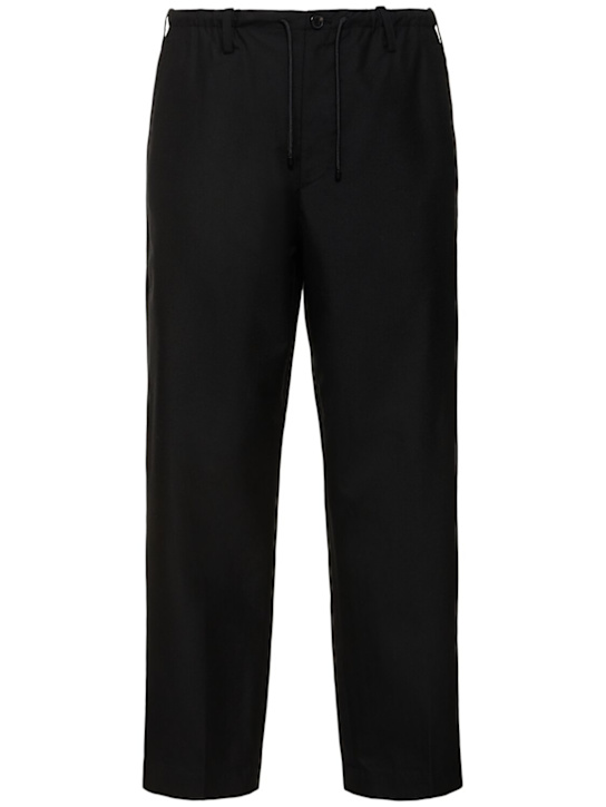 Dries Van Noten: Penny wool pants - Black - men_0 | Luisa Via Roma