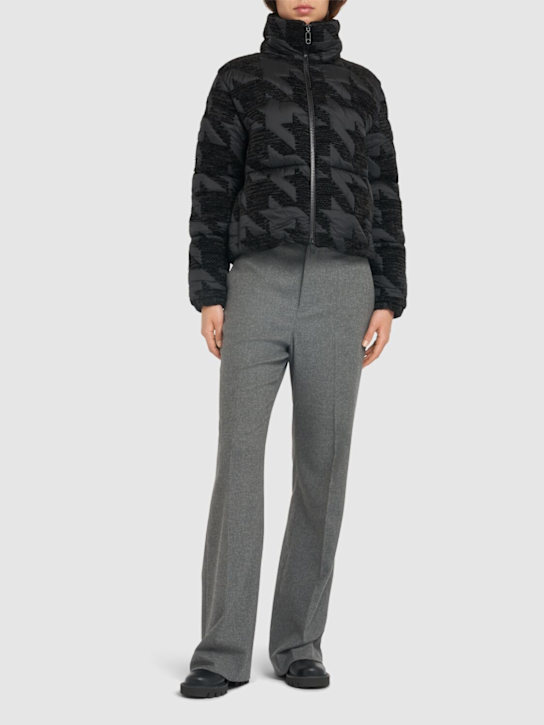 Moncler: Evandra nylon blend down jacket - women_1 | Luisa Via Roma