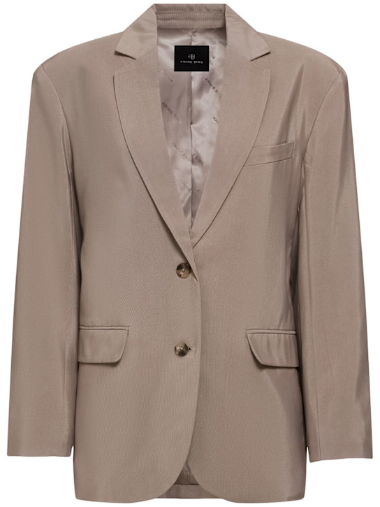 ANINE BING: Quinn viscose blazer - women_0 | Luisa Via Roma