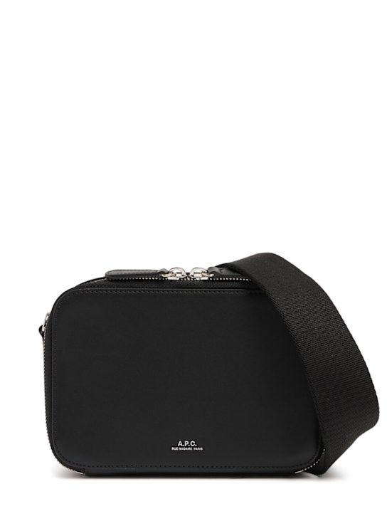 A.P.C.: Logo leather camera bag - men_0 | Luisa Via Roma
