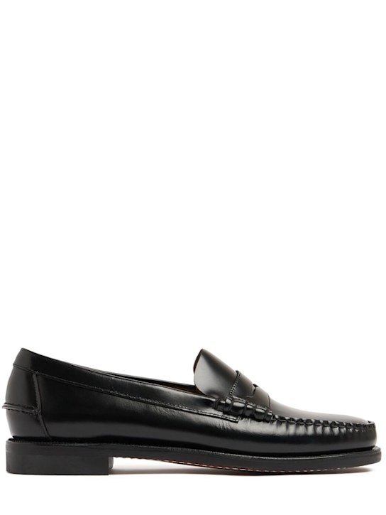Sebago: Classic Dan smooth leather loafers - Black - men_0 | Luisa Via Roma