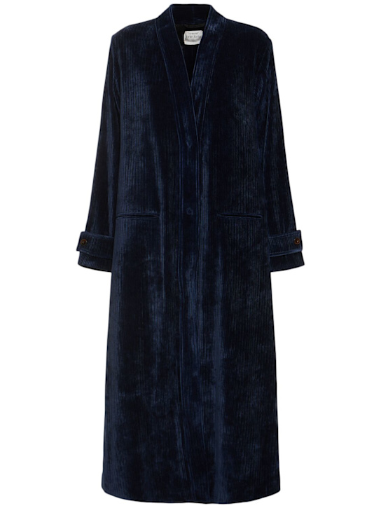 Forte_forte: Knitted corduroy coat - women_0 | Luisa Via Roma