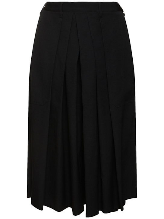 Yohji Yamamoto: Hakama pleated skirt pants - Black - men_0 | Luisa Via Roma