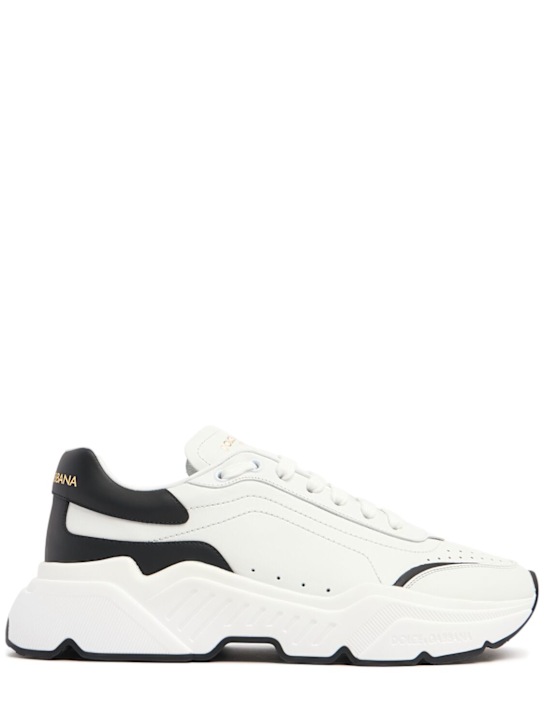 Dolce&Gabbana: 50mm Daymaster leather running sneakers - men_0 | Luisa Via Roma