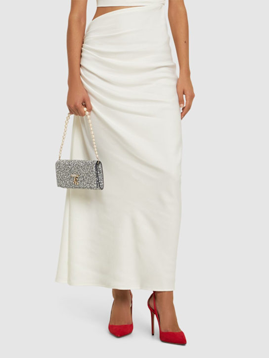 Aquazzura: 105mm Bow Tie suede pumps - women_1 | Luisa Via Roma