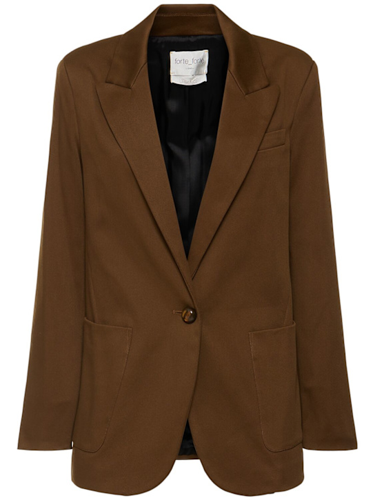 Forte_forte: Heavy cotton blend jacket - women_0 | Luisa Via Roma