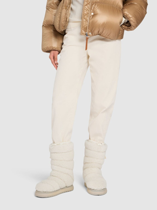 Moncler: Gaia Pocket Mid shearling boots - women_1 | Luisa Via Roma
