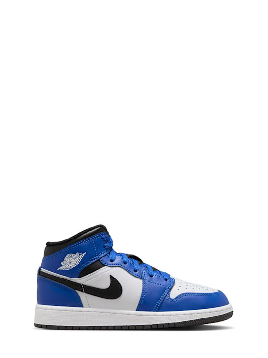 Jordan: Air Jordan 1 Mid sneakers - Royal Blue/Black - kids-boys_0 | Luisa Via Roma