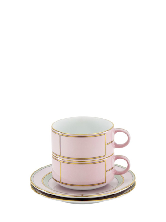 Ginori 1735: Diva Colonna 2-piece tea set - Pink - ecraft_1 | Luisa Via Roma