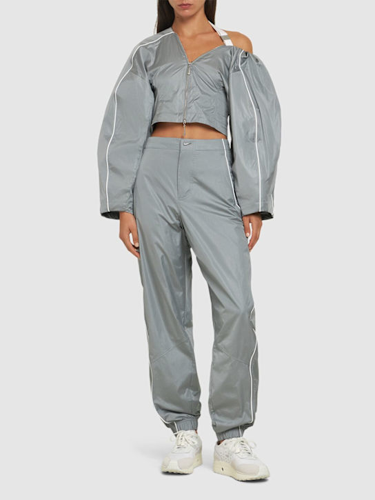 Nike: Jacquemus track jacket - Grey/White - women_1 | Luisa Via Roma