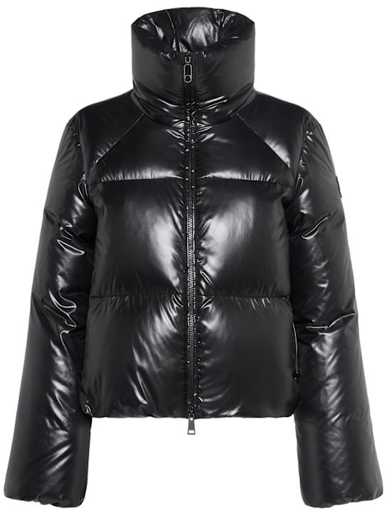 Moncler: Breteuil nylon laqué down jacket - women_0 | Luisa Via Roma