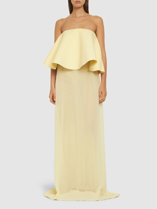 Jacquemus: La Robe Vela chiffon long dress - women_1 | Luisa Via Roma