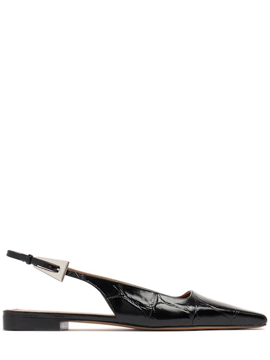Paris Texas: 10mm Bettina leather slingback flats - women_0 | Luisa Via Roma