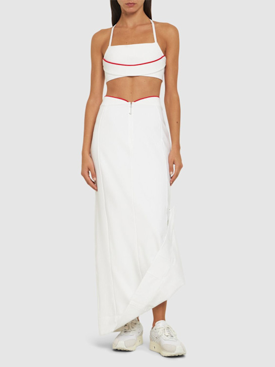 Nike: Jacquemus long skirt - White/Red - women_1 | Luisa Via Roma