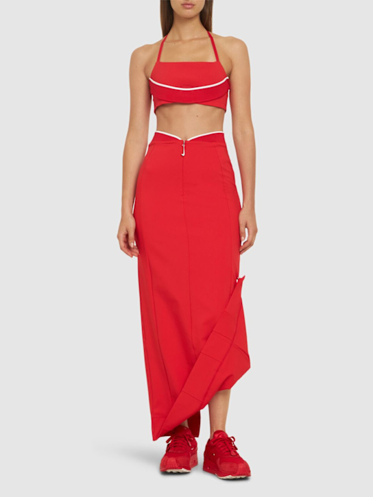 Nike: Jacquemus long skirt - Red/White - women_1 | Luisa Via Roma