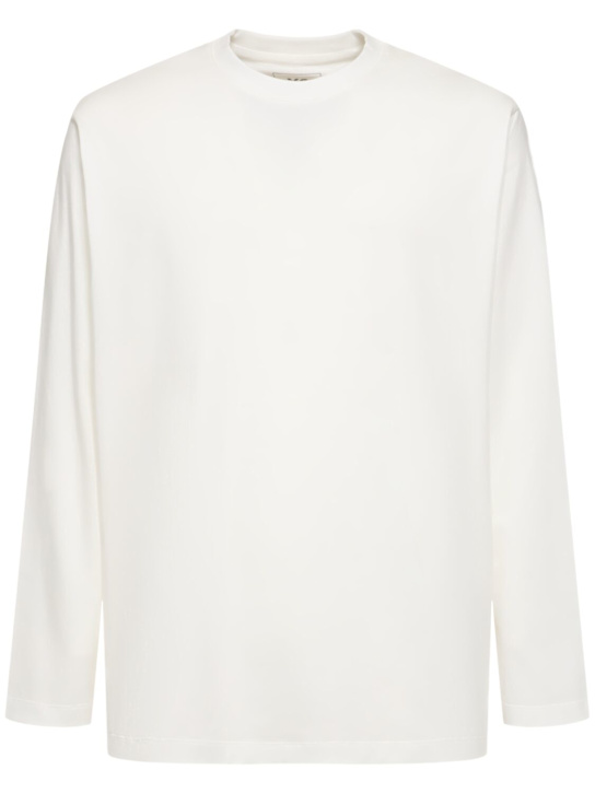 Y-3: Long-sleeved cotton t-shirt - men_0 | Luisa Via Roma