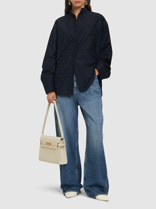 Valentino: Iconographe cotton poplin shirt - women_1 | Luisa Via Roma