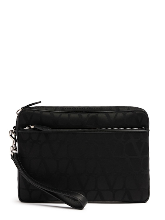 Valentino Garavani: Toile Iconographe pouch - men_0 | Luisa Via Roma