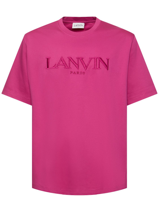 Lanvin: Brodé short sleeve t-shirt - men_0 | Luisa Via Roma