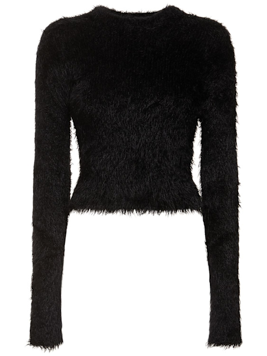 Wild puffy knit fitted sweater - Thumbnail 1