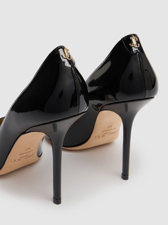 Jimmy Choo: 100mm Love patent leather pumps - Black - women_3 | Luisa Via Roma