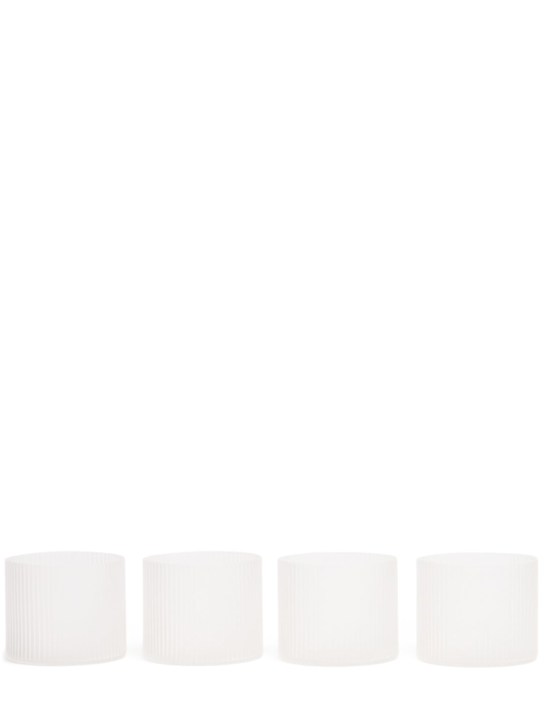 Ferm Living: Set of 4 Ripple tumblers - White - ecraft_0 | Luisa Via Roma