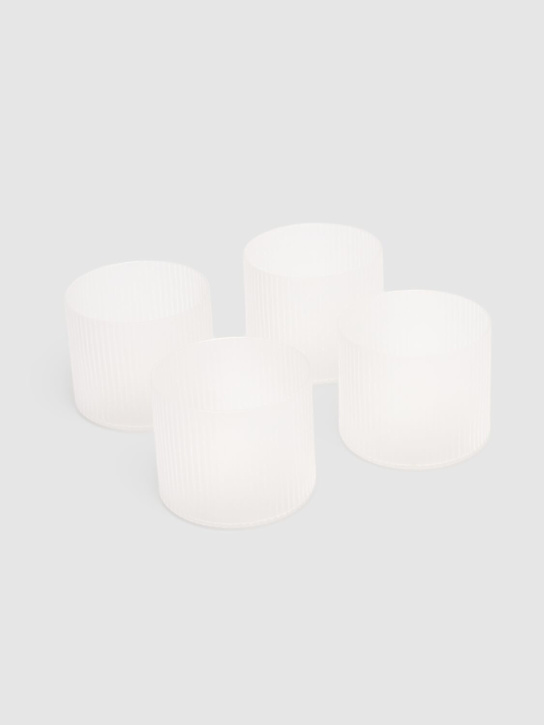 Ferm Living: Set of 4 Ripple tumblers - White - ecraft_1 | Luisa Via Roma