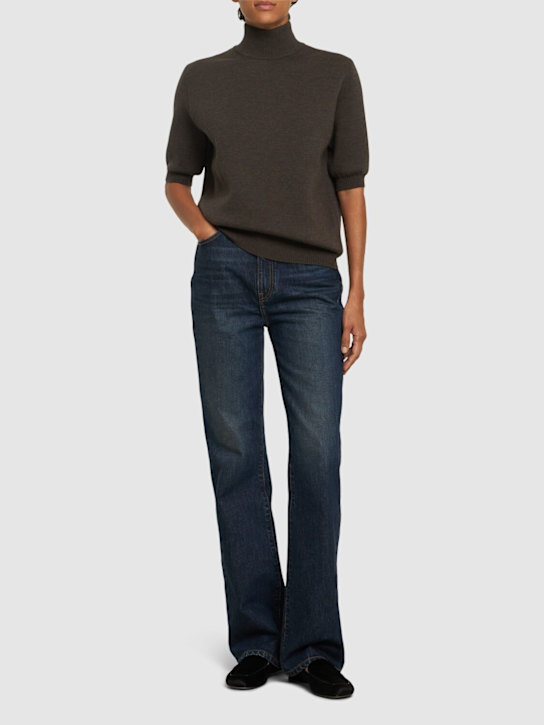 Khaite: Marco heavy wool blend knit top - women_1 | Luisa Via Roma