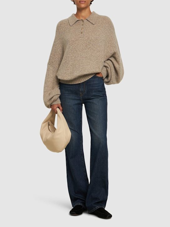 Khaite: Danielle high rise straight jeans - Blue - women_1 | Luisa Via Roma