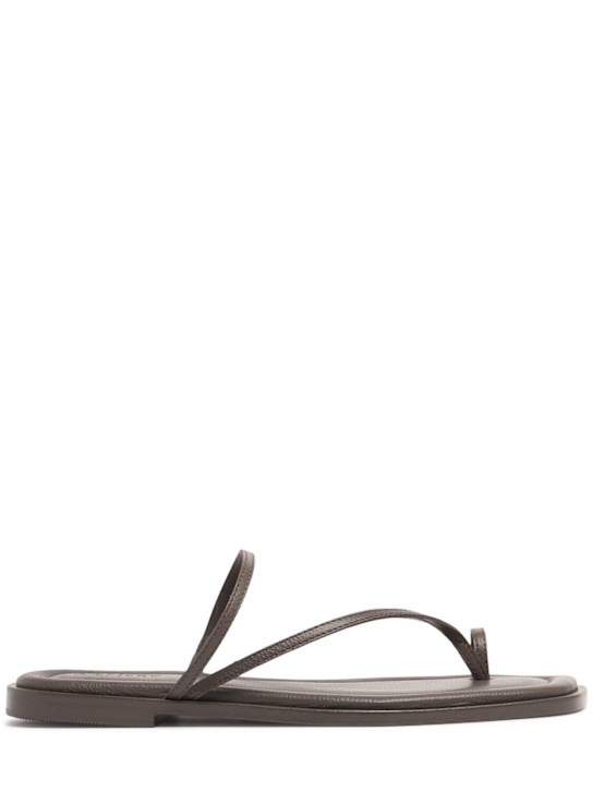 A.EMERY: 10mm Turner leather sandals - Grey - women_0 | Luisa Via Roma