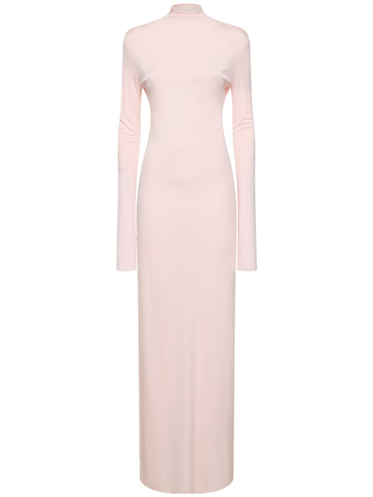 Khaite: Norla slinky interlock long dress - Soft Pink - women_0 | Luisa Via Roma