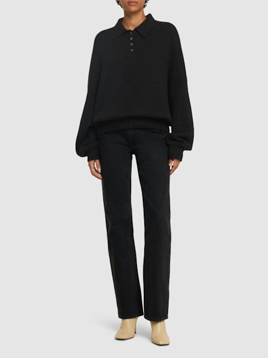 Khaite: Rene cashmere polo sweater - women_1 | Luisa Via Roma