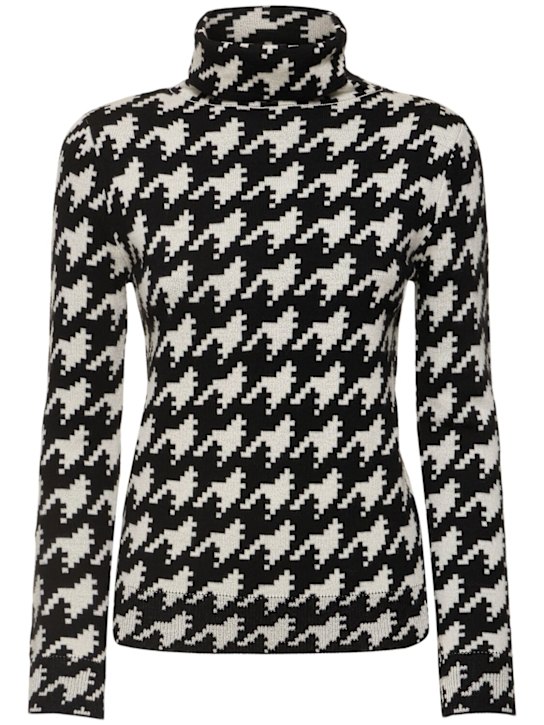 Perfect Moment: Maglia collo alto pied de poule - Nero/Bianco - women_0 | Luisa Via Roma
