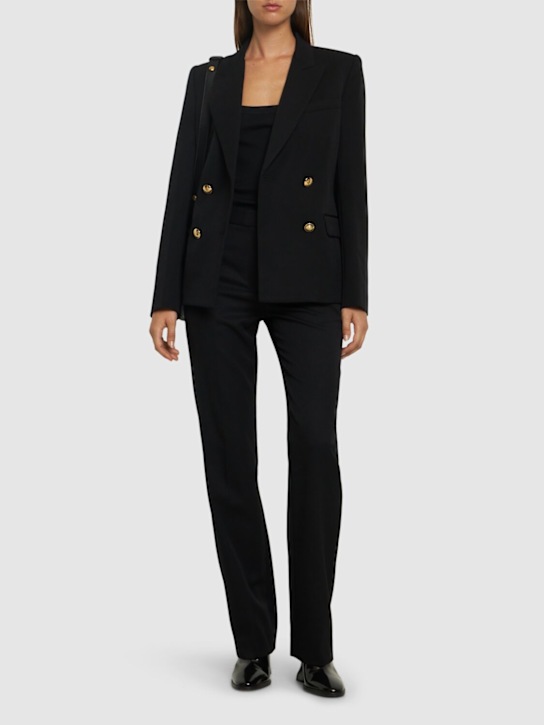 Nili Lotan: Veda wool gabardine blazer - Black - women_1 | Luisa Via Roma