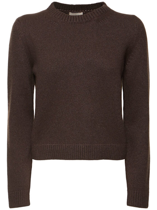 Khaite: Leta cashmere round neck sweater - women_0 | Luisa Via Roma