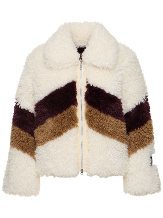 Perfect Moment: Luna reversible shearling jacket - Antique White - women_0 | Luisa Via Roma