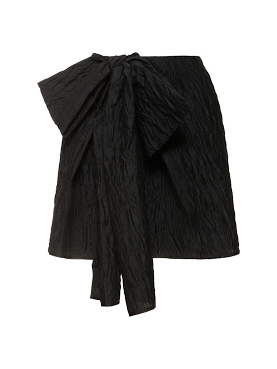 Cecilie Bahnsen: Gigi flurry matelassé mini skirt - Black - women_0 | Luisa Via Roma
