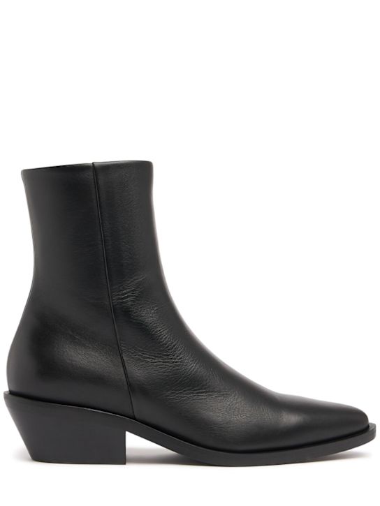 A.EMERY: 40mm Hudson leather ankle boots - Black - women_0 | Luisa Via Roma