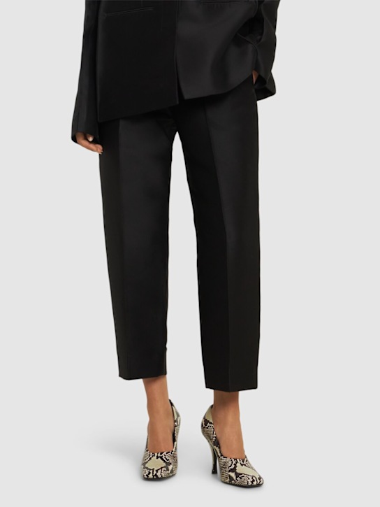 Khaite: 100mm Eva python embossed leather pumps - women_1 | Luisa Via Roma