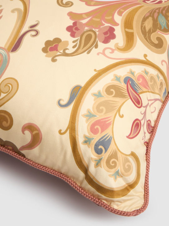 Etro: Kentia embroidered cushion - Beige - ecraft_1 | Luisa Via Roma