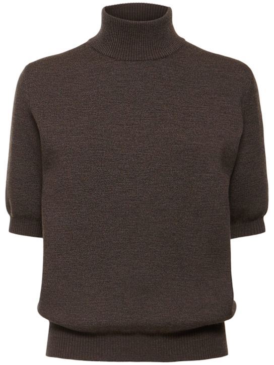 Khaite: Marco heavy wool blend knit top - women_0 | Luisa Via Roma