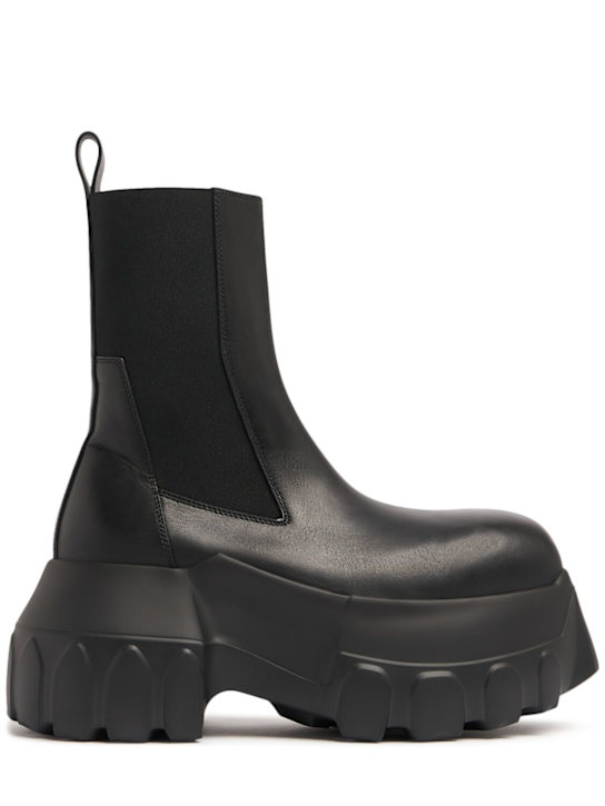 Rick Owens: 60mm Beatle Mega Tractor leather boots - women_0 | Luisa Via Roma
