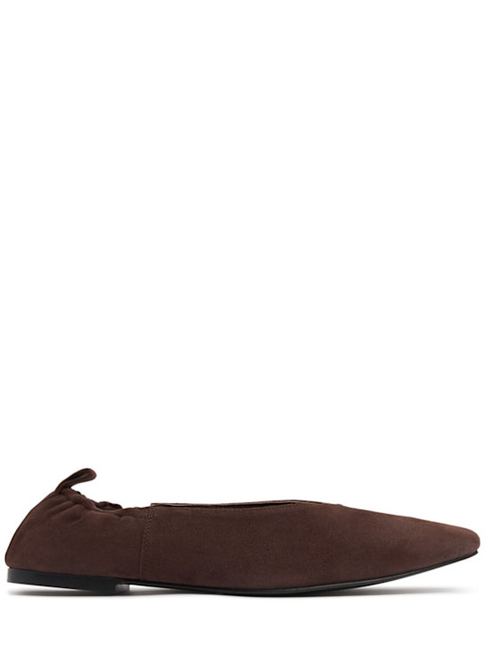 A.EMERY: 10mm hohe Satinballerinas „Brie“ - Braun - women_0 | Luisa Via Roma