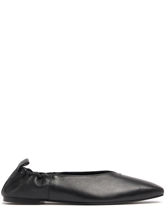 A.EMERY: Ballerines en cuir Brie 10 mm - Noir - women_0 | Luisa Via Roma