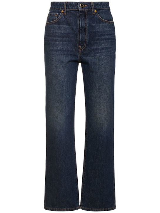 Khaite: Abigail high rise straight jeans - Blue - women_0 | Luisa Via Roma