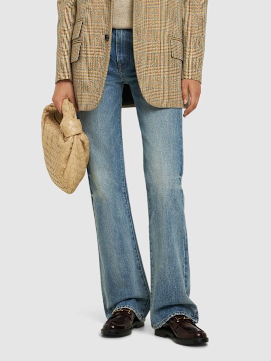 Tod's: 25mm Gomma T Ring brushed loafers - women_1 | Luisa Via Roma